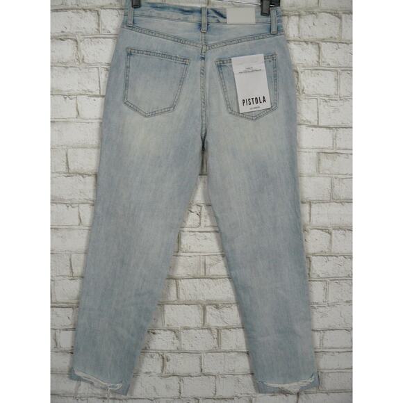 $138 Pistola Presley High Rise Relaxed Roller Jeans in By My Side 24 NEW - Picture 7 of 9